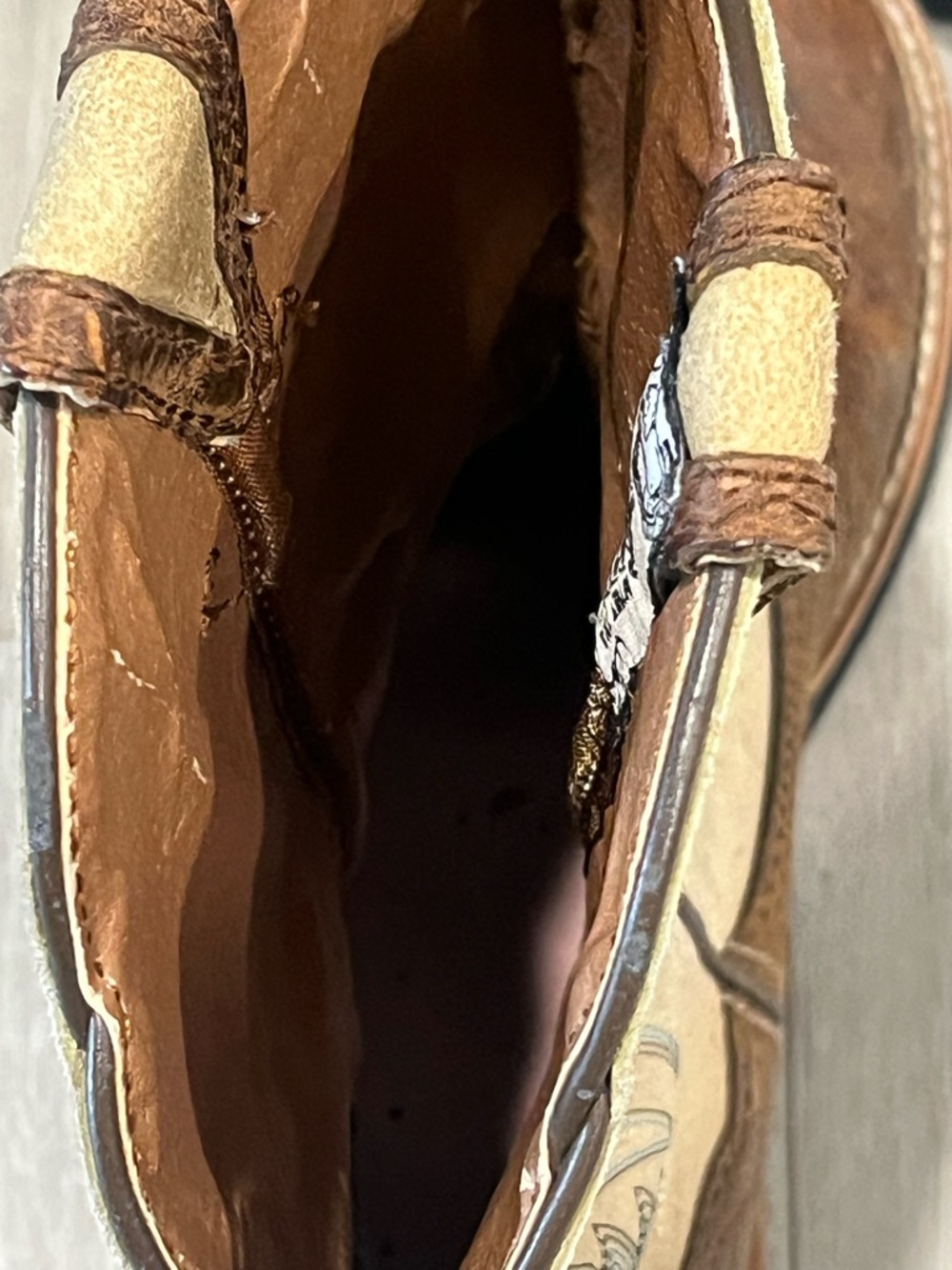 Ariat Brown and Cream Western Heeled Cowboy Boots - Picture 8 of 8